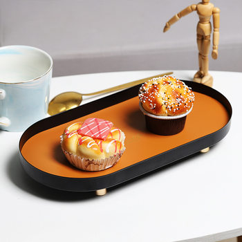 Factory Direct supply Nordic iron storage tray hallway key storage rack leather storage box sundries organizing tray