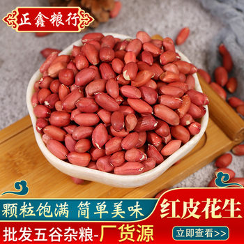 Red skin peanut rice supply Northeast four red new grain peanut kernel grains bagged 25Kg
