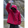 Red Reversible Outdoor Soft Shell Jacket Men's Autumn and Winter Windproof and Waterproof Jacket American Hiking Jacket