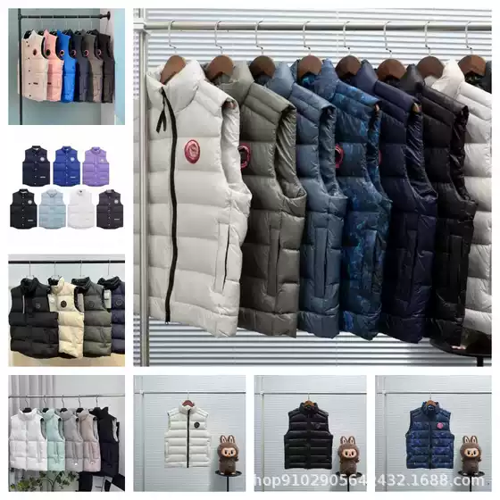 High-End Glossy Cotton Vest for Men, Autumn and Winter Style, Stand Collar, Thickened, Warm, Sleeveless Outerwear for Cross-Border Sale