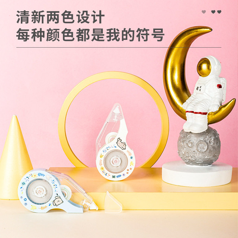 Deli 71531 Girl's Transparent Correction Tape with Large Capacity for Students, 5mm*12 Correction Tape