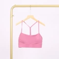 Velvet pink y-shaped vest