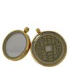 Personalized design gabu box pendant mountain ghost flower coin protective shell copper gold coin round outer frame pendant single pendant