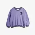 Mini embroidered purple sweatshirt