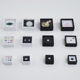 Glass Lid Transparent Bare Stone Box Diamond Box Color Gems Box Display Packaging Props Plastic Acrylic Storage Box