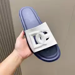 2025 Summer European Collection D Brand New Letter-Cutout Men's Slippers Casual Slide Sandals g Outdoor Beach Shoes for Men