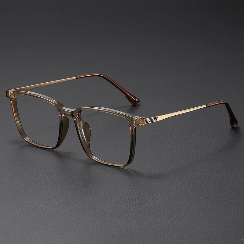 2025 New Anti-blue Light Fashion Handsome Flat Mirror Men's and Women's Fashion Box Student Plain Artifact Mirror Frame Black