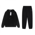 Black hoodie and jogger set - silver label