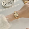 Fashion simple small square watch women retro literature cross-border small fragrance quartz watch high sense small gold watch a generation of hair