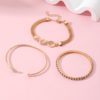 European and American Niche Infinite Figure-Eight Bracelet Fashion Commuter Versatile Flat Snake Chain Diamond-Studded Infinity Symbol Alloy Bracelet