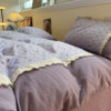 All-Cotton Lace Four-Piece Set Ins Naked Sleeping Quilt Cover Korean Style Princess Style Pure Cotton Bed Bed Sheets Three-Piece Set Live Broadcast Hot Style