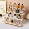 Perfume Display Rack High Color Value Solid Wood Stepped Storage Rack Desktop Display Household Wooden Perfume Storage Rack