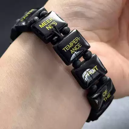 The Mantra Bracelet Is Hot-Selling "The Nine Fruits of the Holy Spirit" Character Bracelet, Kindness, Joy, Peace, Patience and Mercy~