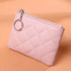 Coin Purse Women's 2022 Diamond Embroidered Pu Short Mini Zipper Small Purse Solid Color Coin Card Storage Bag