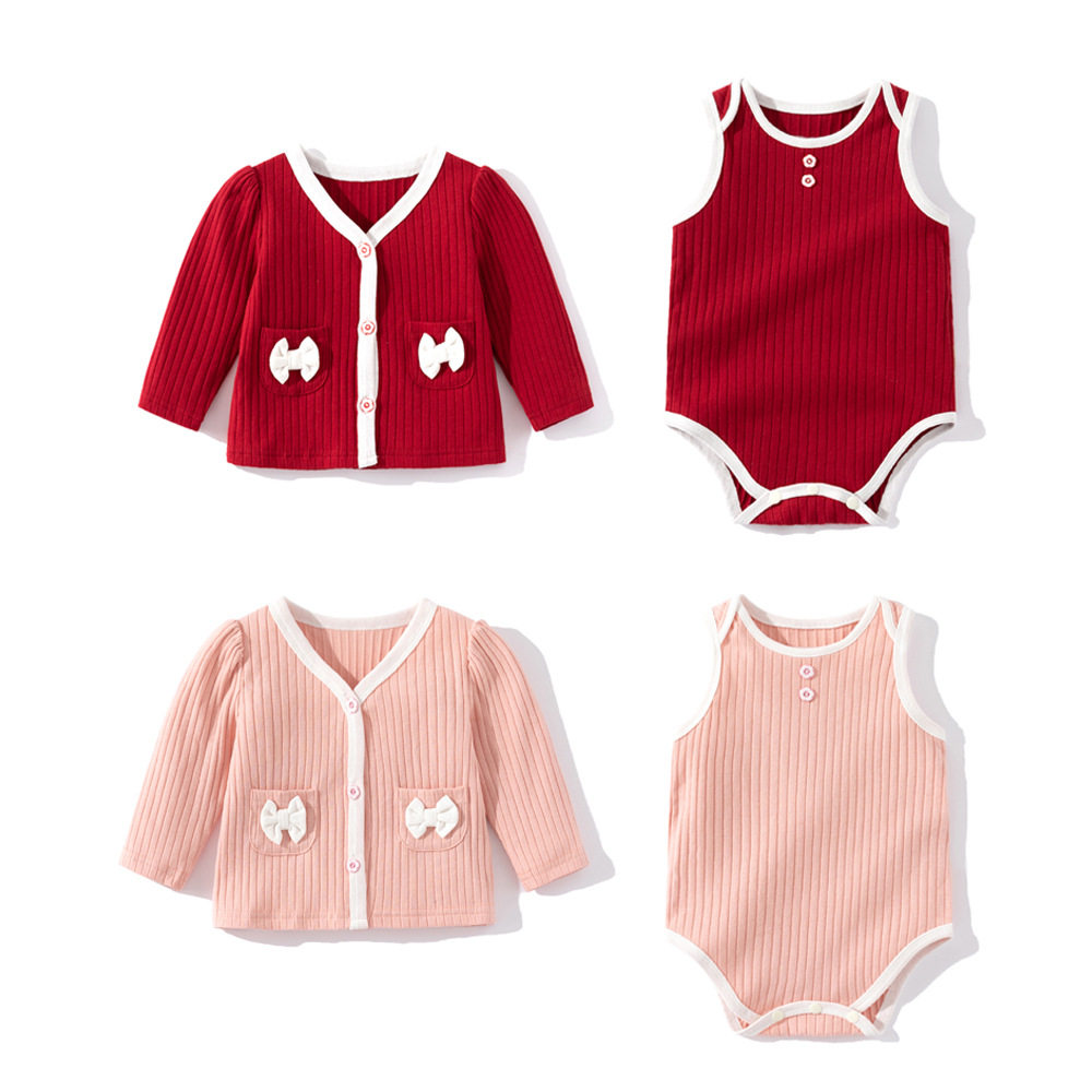 Summer Baby Cardigan Jacket Suit, Fashionable Baby Baggy Clothes, Pure Cotton Baby Super Cute Newborn Jumpsuit