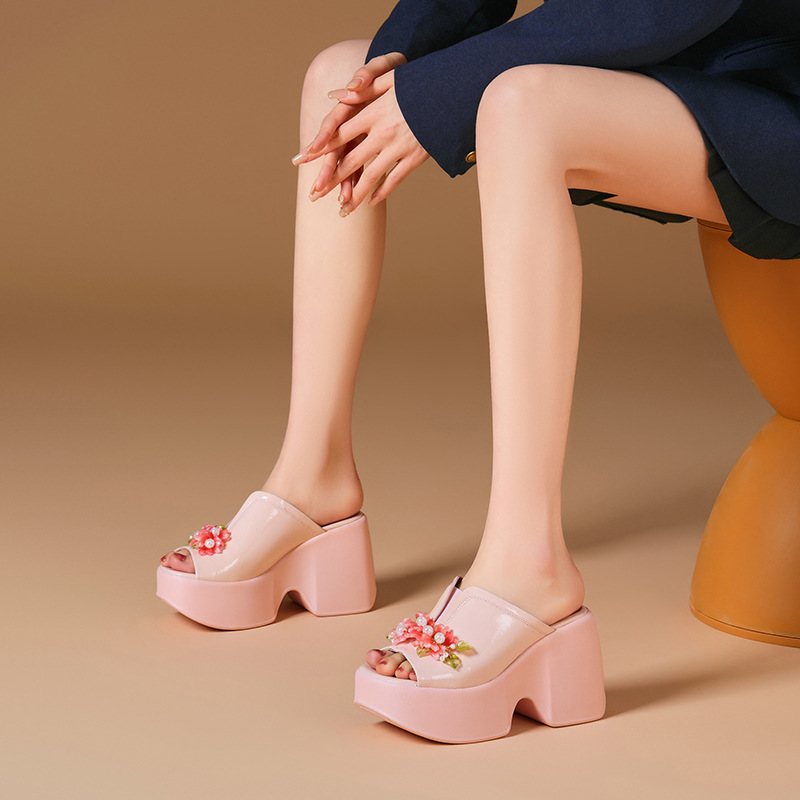 Giày Dép Lê Nữ Cao 10cm Đế Xuồng Đế Cao Hàng Mùa Hè