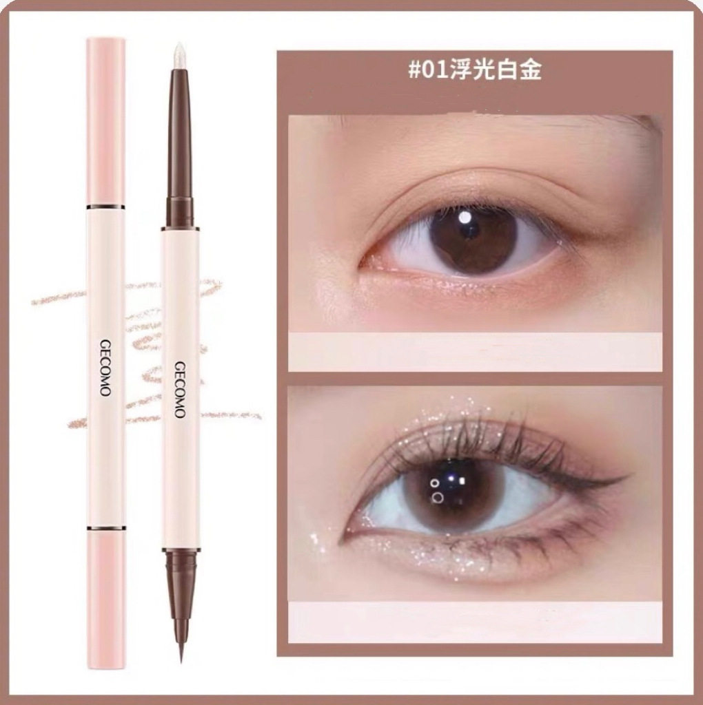 Gecomo 3D Starry Eyes Double-Ended Highlighter Pen for Brightening and Shading Under-Eye Area