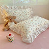 Ins Lovable Style Lace Cotton Four-piece Bedding 100 Cotton Cartoon Quilt Cover Bed Sheet Three-piece Set for Dormitory