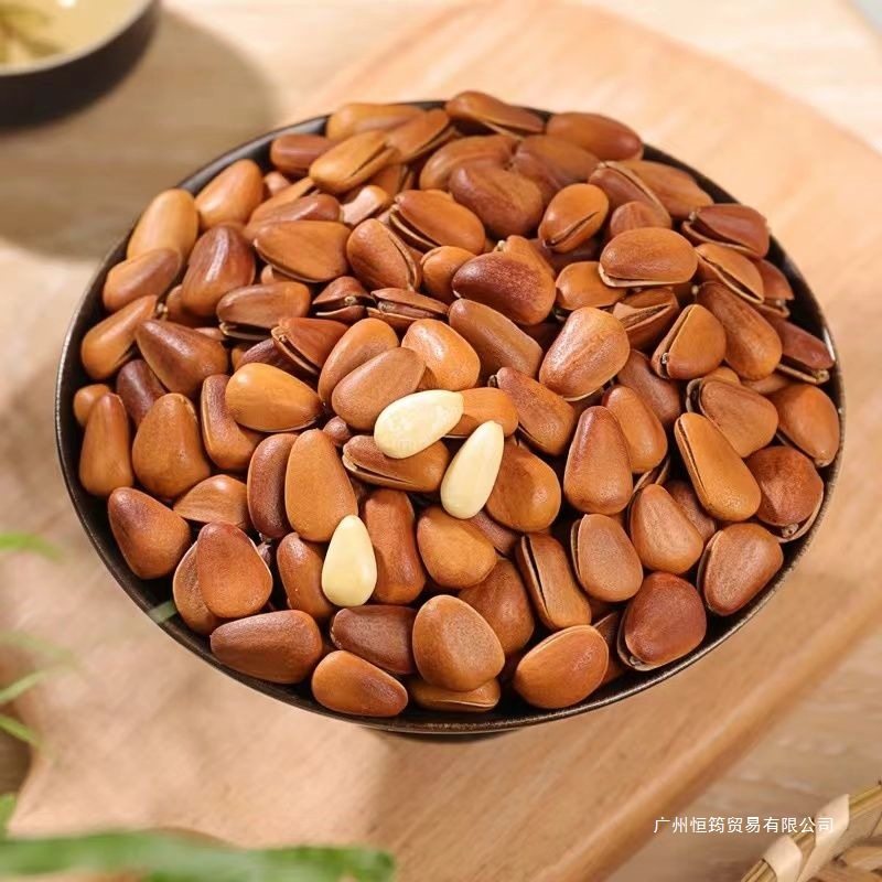 New Northeastern Pine Nuts Independent Small Packaging Large Particles Hand-Peeled Open Pine Nuts Nuts Dried Fruits Net Weight Snacks Wholesale