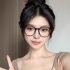 Korean Ultra-Light Anti-Blue Light Glasses Frames for Men and Women, Large-Frame Glasses for Big Faces, Slimming Look, Douyin Live Broadcast with Prescription for Delivery