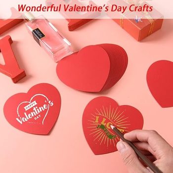 Love Cardboard Heart-Shaped Cardboard Love Paper Colorful Handmade Hard Cardboard Love Small Card Heart-Shaped Heart-Shaped Paper Red