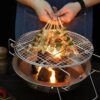 Wood Stove Charcoal Barbecue Round Household Commercial Outdoor Portable Barbecue Stove Carbon Grill Barbecue Artifact