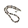 Maillard Natural Stone Tiger Eye Stone Brown Pearl Beaded Necklace High-End Women's 2025 Autumn and Winter New Sweater Chain