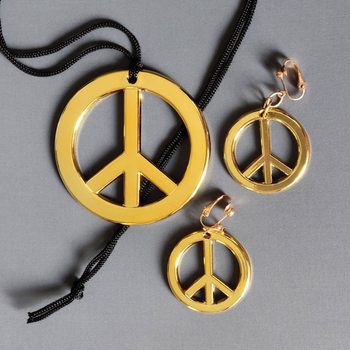European and American Popular Carnival Party Peace Symbol Necklace Halloween Christmas Peace Anti-War Symbol Necklace