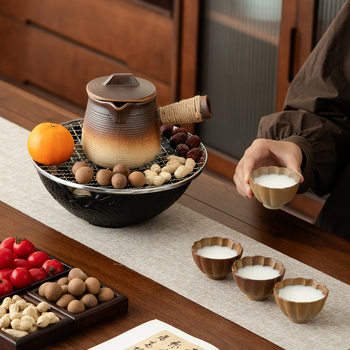 New Style Tea Brewing Set with Indoor Electric Ceramic Stove for Boiling Water, Household Pot for Roasting Milk and Brewing Tea, Suitable for Gifting