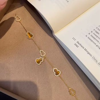 Little Red Book Explosions White Moonlight White Fritillaria Gourd Bracelet Fulu Red Agate Small Gourd Jewelry