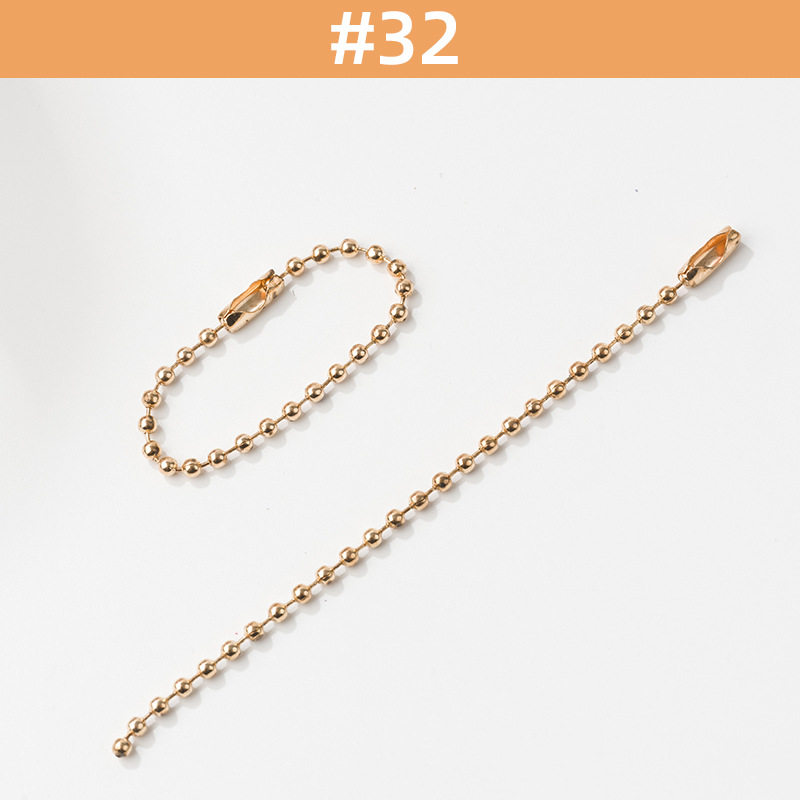 金属彩色珠链2.4mm波珠链糖果色diy饰品配件吊牌链烤漆咕卡挂链条