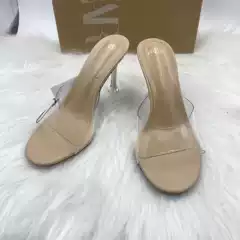 Za Home 2025 New Women's Shoes Low-Heeled Elegant Lady High-Heeled Shoes with Toe Cap and Shallow Back Strap Flats, Fashionable and Versatile