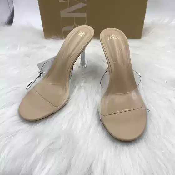 Za Home 2025 New Women's Shoes Low-Heeled Elegant Lady High-Heeled Shoes with Toe Cap and Shallow Back Strap Flats, Fashionable and Versatile