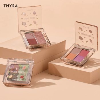 Tan Ya Xiao Meng New Series Spring Colorful Plate Tri-color Eye Shadow Earth Color Sequin Pearlescent Student Cheap Earth Color