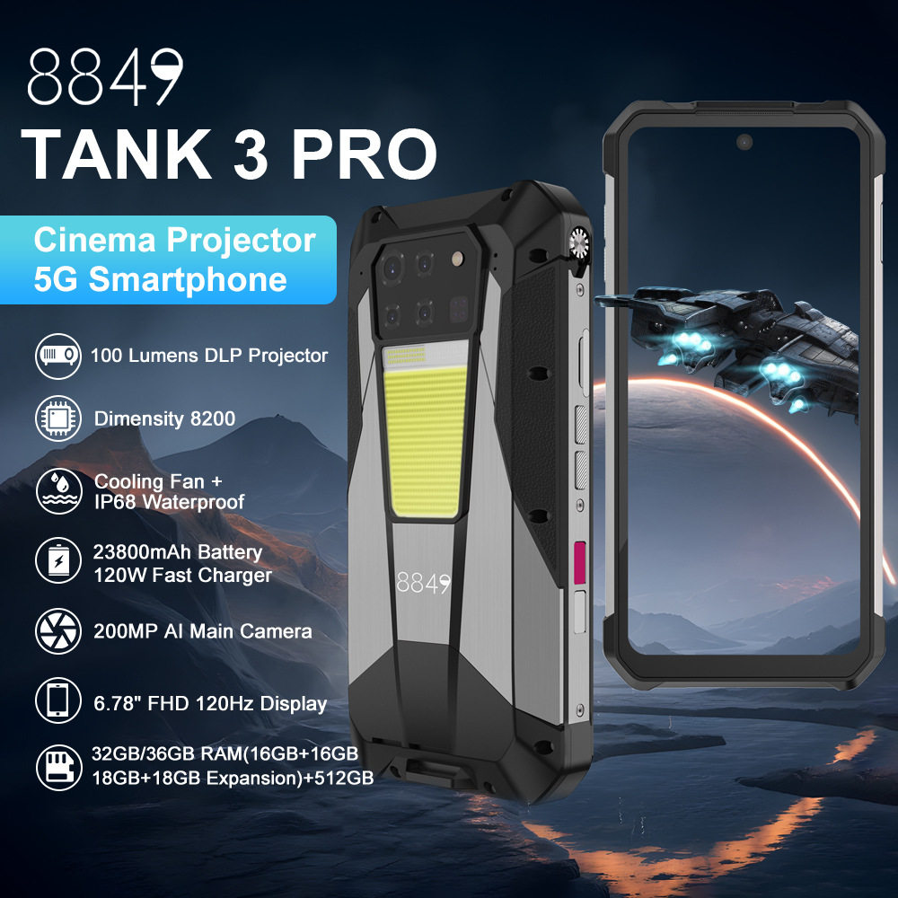 Зарубежный оптовый заказ 8849 TANK 3 PRO 5G-защищенный смартфон с диагональю экрана 6,7 дюйма, выпущенный в Гонконге Изображение 1
