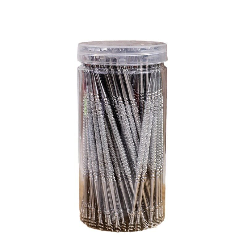 Multi-functional stainless steel spiral dual-purpose ear pick portable adult smooth ear pick ear pick tool suit wholesale