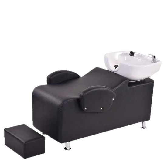 Shampoo Bed Barber Shop Same Half-lying Thai Punch Bed Ceramic Basin with Short Foot Punch Punch Bed Massage Bed Wholesale