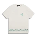 8 white (beaded checkerboard embroidery knitted)