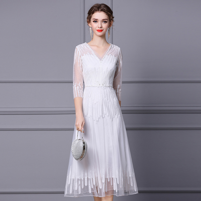 (Mới) Mã A9806 Giá 4350K: Váy Đầm Liền Thân Dáng Dài Nữ Shtdc Hàng Mùa Xuân Thu Đông Thêu Họa Tiết Hoa Thời Trang Nữ Chất Liệu G06 Sản Phẩm Mới, (Miễn Phí Vận Chuyển Toàn Quốc).