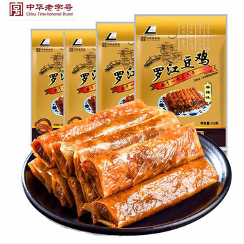 Sichuan Luojiang Bean Chicken Spicy and Spicy Flavor Ready-to-eat Open Bag Hand-torn Vegetable Meat Bean Skin Spicy Dried Bean Snack