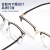 Wholesale fashion two-color retro eyebrow frame temperament big face myopia mirror frame flexible mirror legs do not clip face