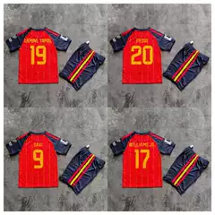 2026 World Cup Spain Jersey Yamal Gavi Pedri Children's and Adult Sets Short-Sleeved Jerseys Wholesale