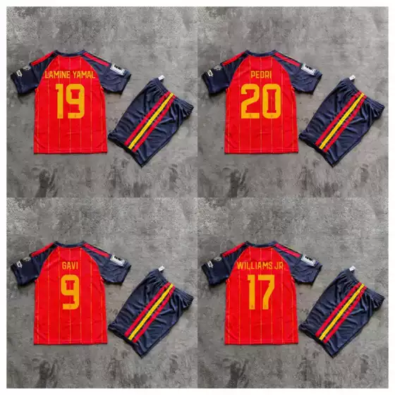 2026 World Cup Spain Jersey Yamal Gavi Pedri Children's and Adult Sets Short-Sleeved Jerseys Wholesale