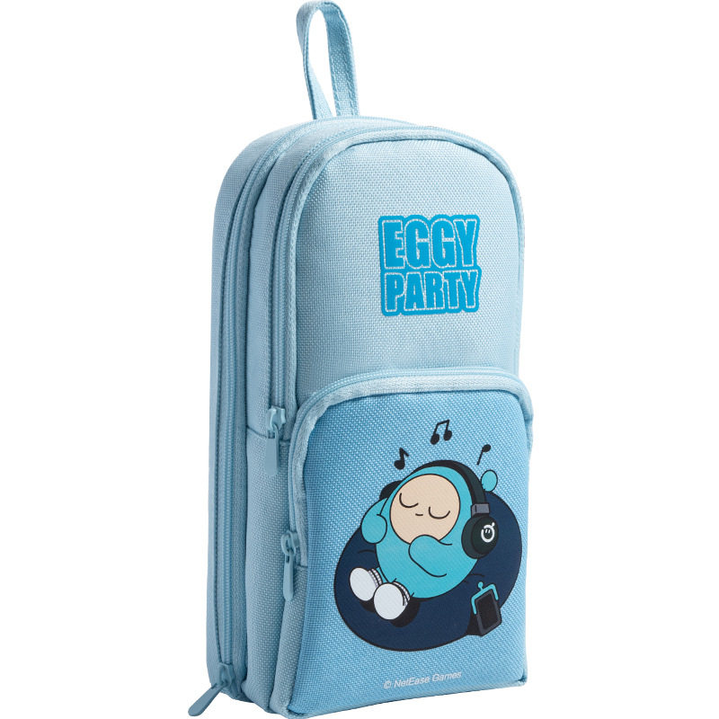 Authentic Egg Party Multi-Layered School Bag and Pencil Case for the Beginning of School Season, High-Looking, Large-Capacity, Stain-Resistant and Cute Student Stationery Box