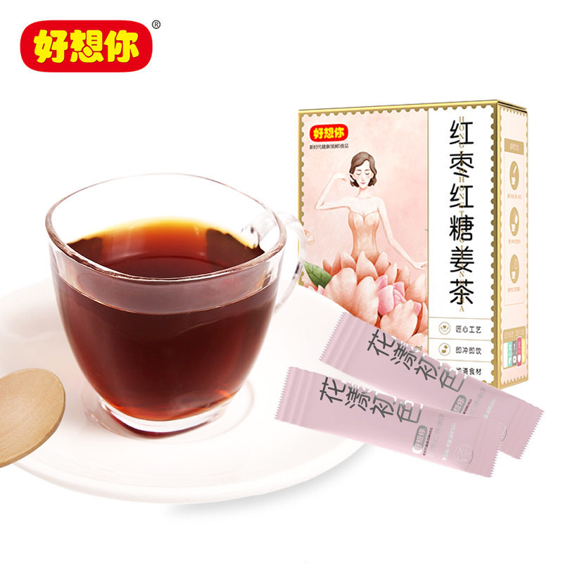 [Miss you so much_red date brown sugar ginger tea 120g] Big Aunt Ginger mother tea ginger sugar tea female brewing ginger juice water