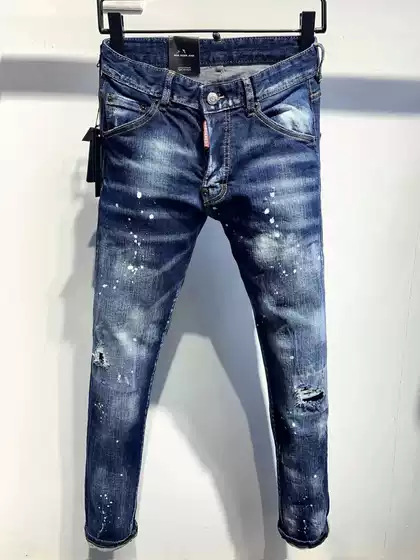 9810 basic secondary fashion brand jeans European and American cross-border Men's straight Denim trousers European station Denim
