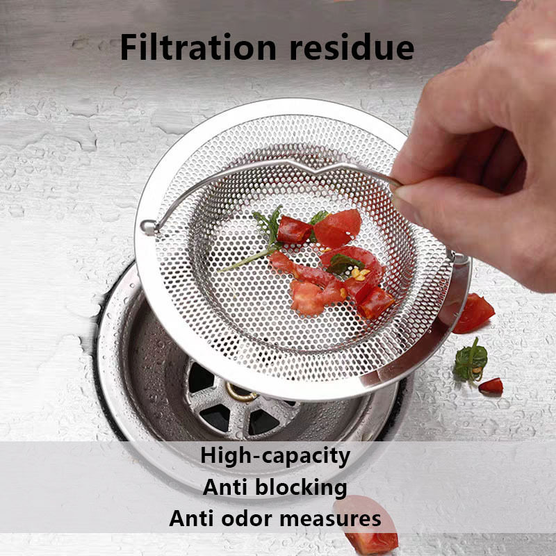 Cross-Border New Style Sink Perforated Filter with Handle Kitchen Sink Filter Mesh Sewer Sink Filter