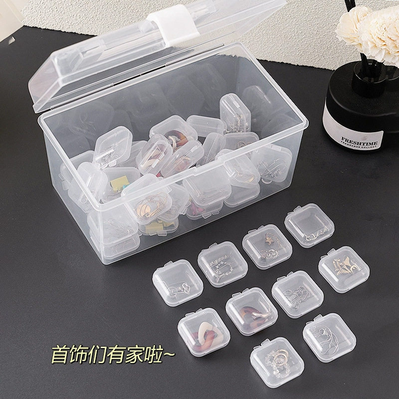 Anti-Oxidation Transparent Plastic Storage Box, Portable Large-Capacity Dust-Proof Jewelry Box, Necklace and Earrings Box, Organizing Jewelry Box