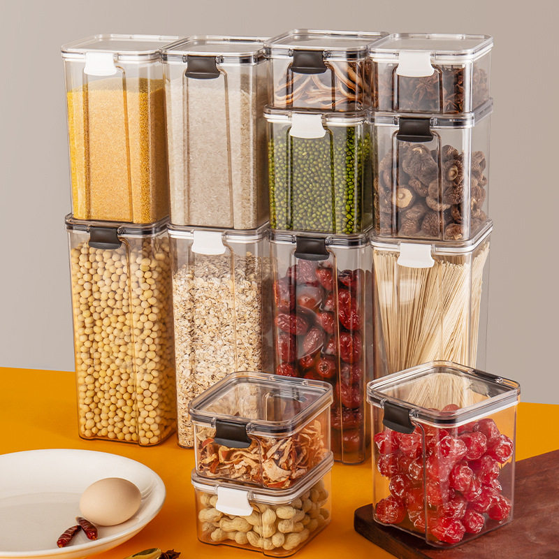 Cereal Sealed Tank Kitchen Storage Tank Food Grade Transparent Storage Box Snacks Cereal Storage Tank