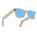 Off-white frame—blue lens size s